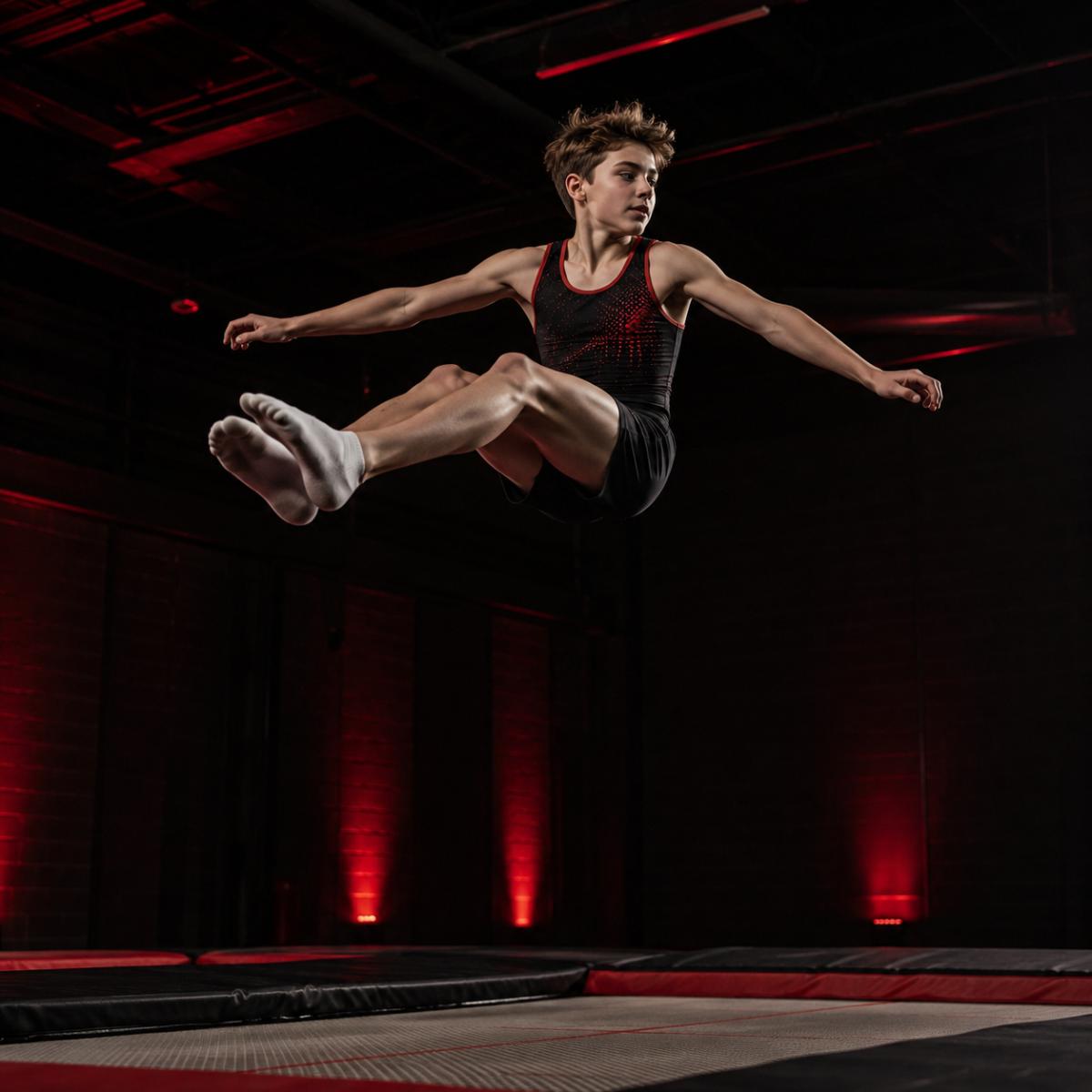 Athlete training at Apex Trampoline Academy