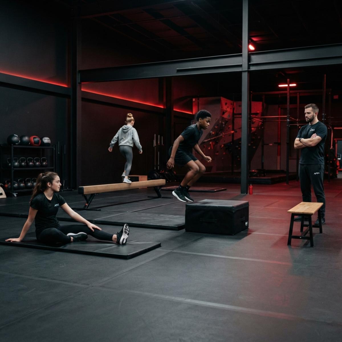 Supervised Apex Open Gym session for movement exploration and skill practice